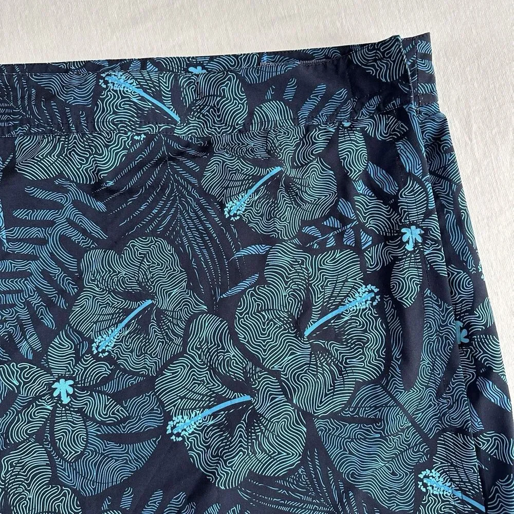 Rip Skirt Hawaii Maui Moonlight Floral Print  Length 1  Size XXL Blue Black - Picture 4 of 7